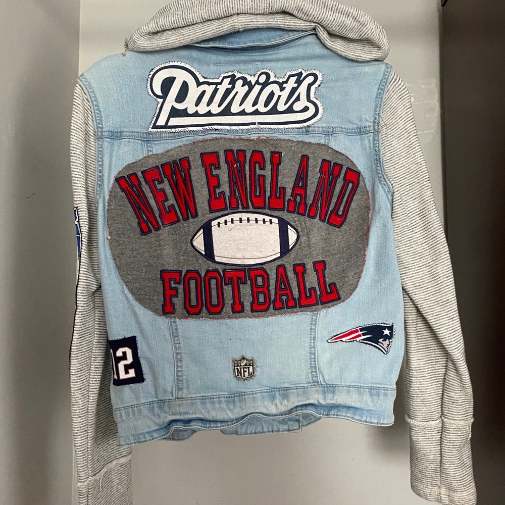 Custom New England Patriots Denim Jacket